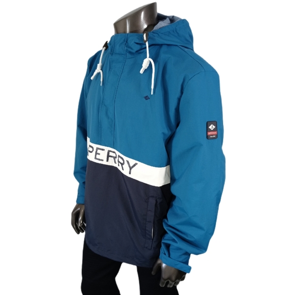 Sperry Teal,Navy Blue & White Windbreaker. - Picture 5 of 5